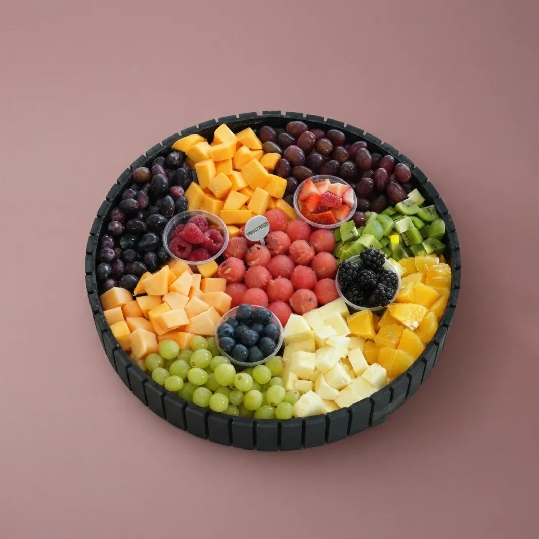Cubes and Cut Fruit Platter