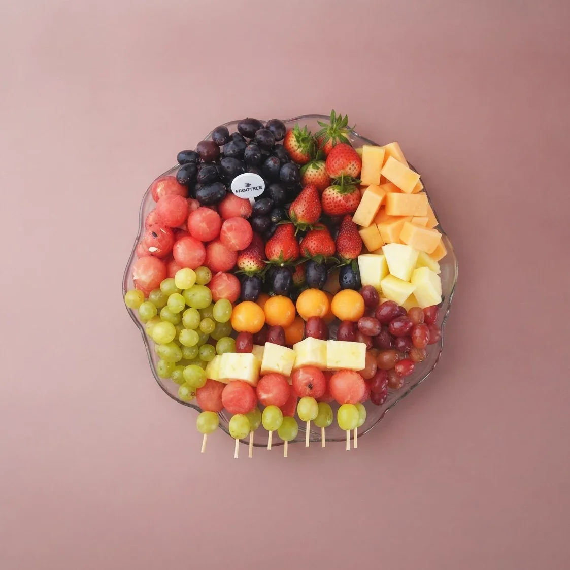 Skewers Cut Fruit Platter