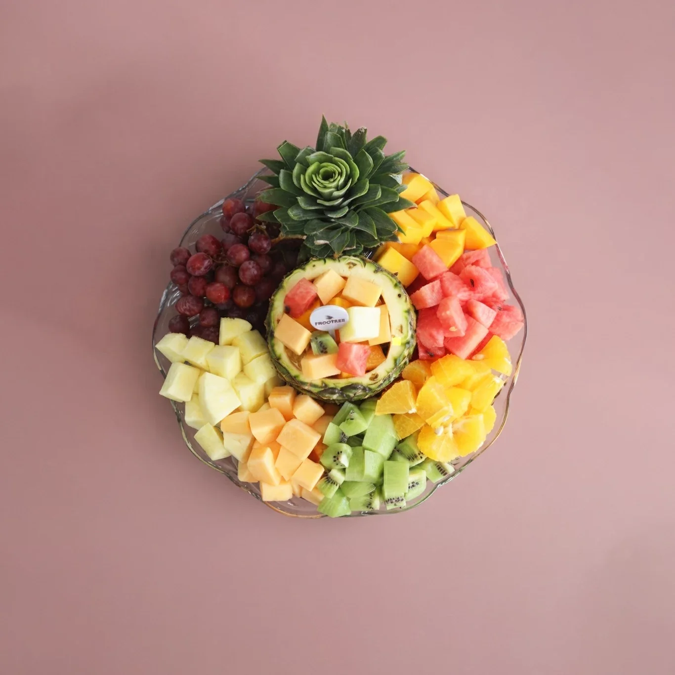Pineapple Cup Cut Fruits Platter