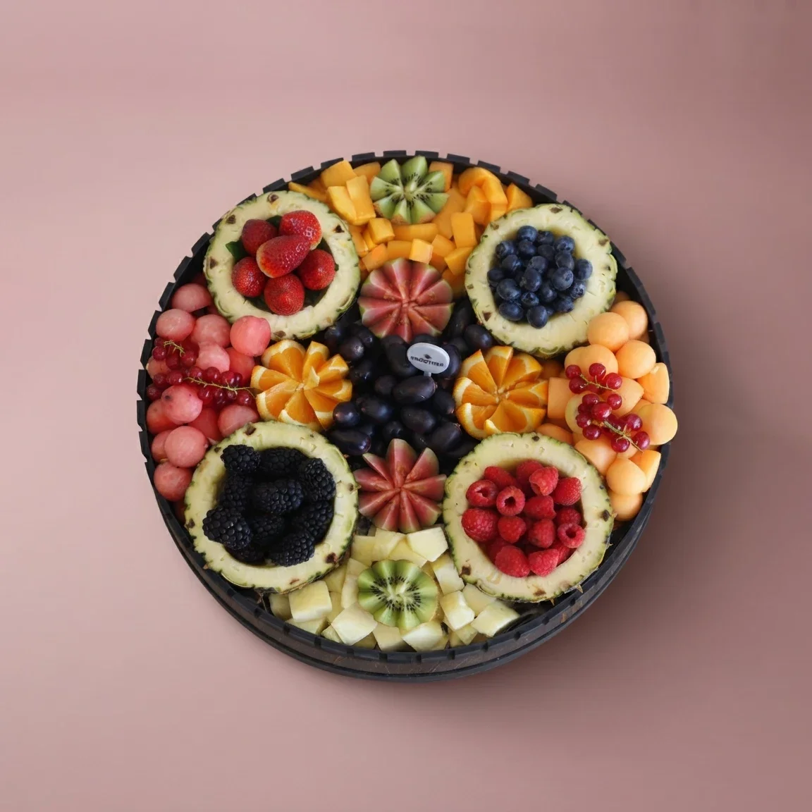 Berries in Pineapple Cup Tray