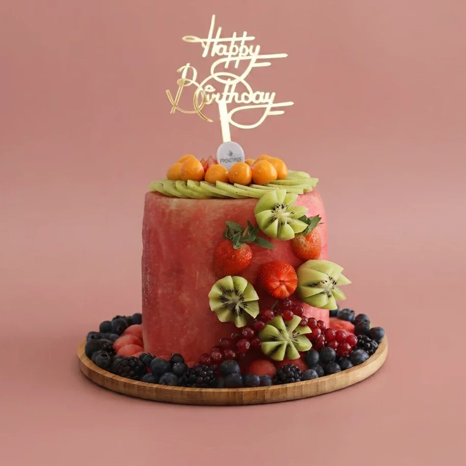 Happy Birthday Watermelon Cake