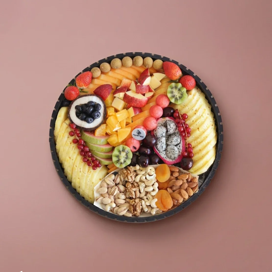 Coconut and Nuts Round Platter