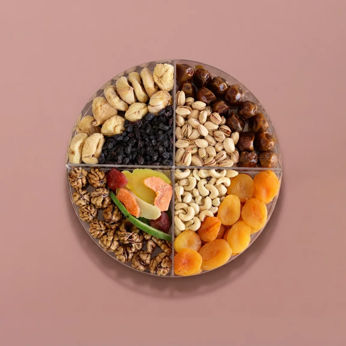 Dates and Nuts Round Box