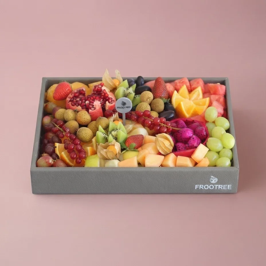 Pomegranate and Grapes Cut Fruit Tray