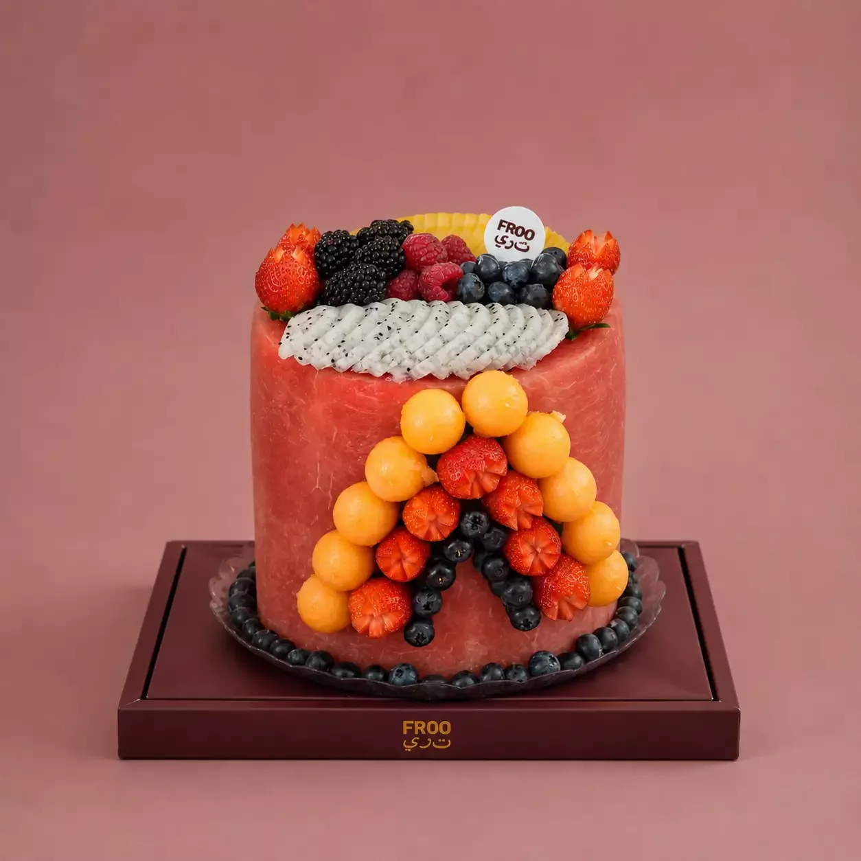 Mix fruits watermelon cake